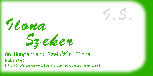 ilona szeker business card